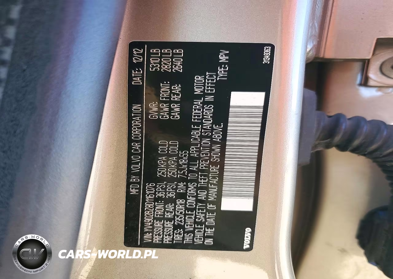 2013 Volvo Xc70 T6 VIN:YV4902BZ8D1161076 - 12