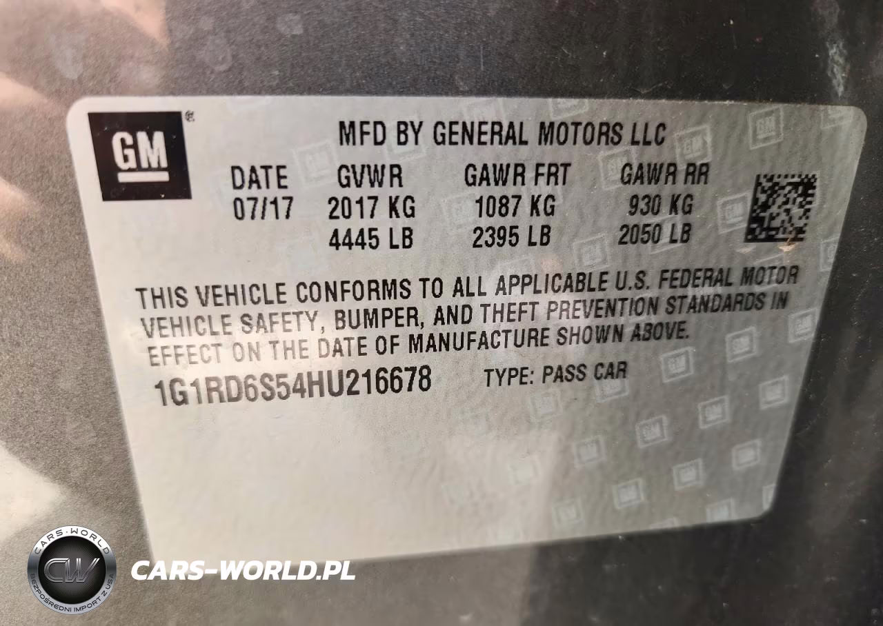 2017 Chevrolet Volt Premier VIN:1G1RD6S54HU216678 - 12