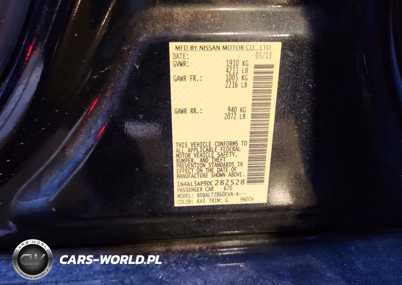 2013 Nissan Altima 2.5 VIN:1N4AL3AP9DC282528 - 12