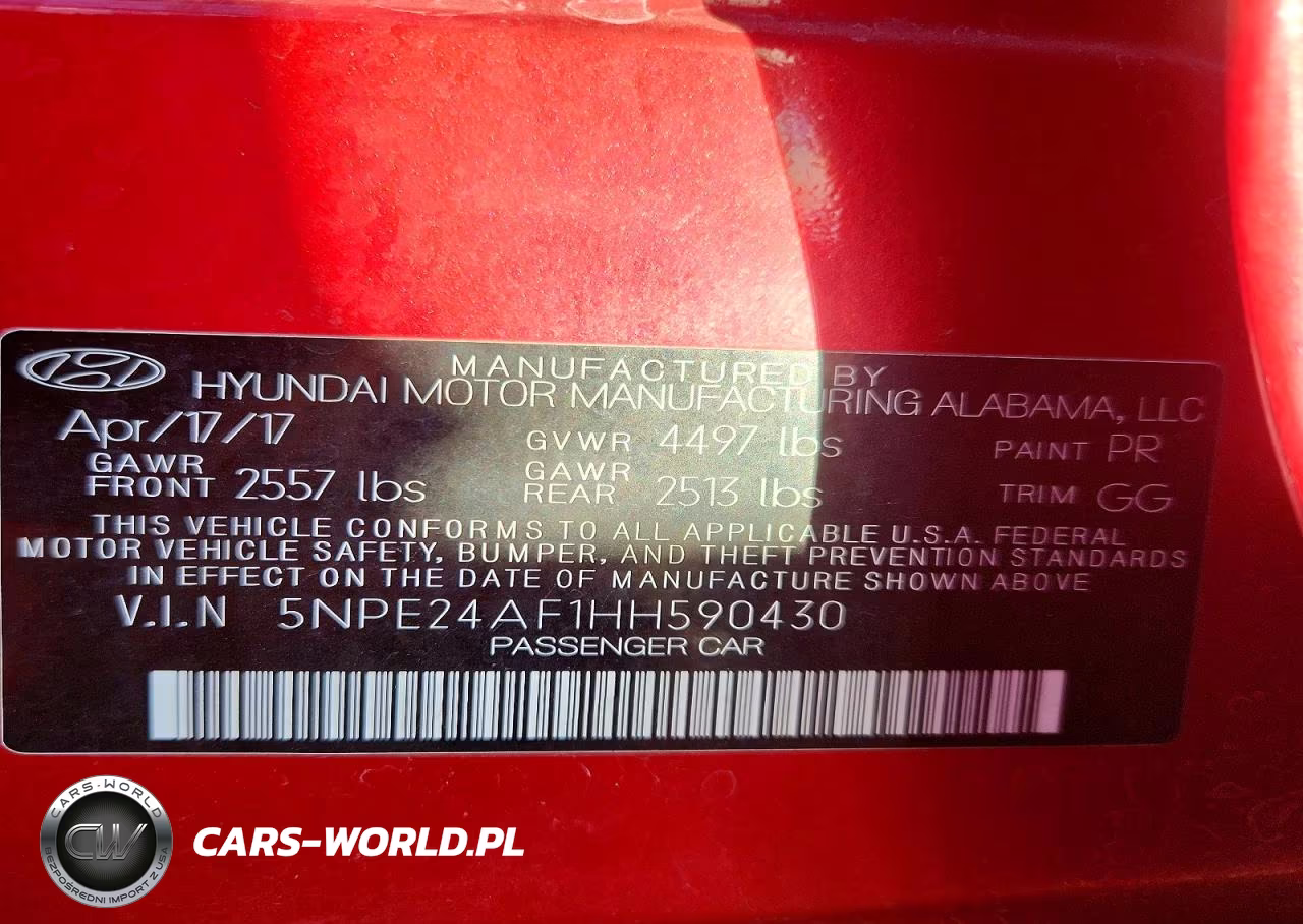 2017 Hyundai Sonata Se VIN:5NPE24AF1HH590430 - 13