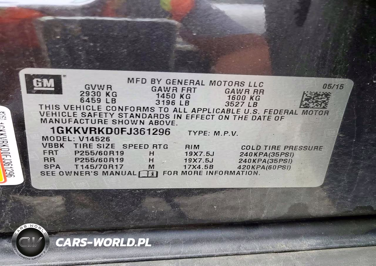 2015 GMC Acadia Slt-1 VIN:1GKKVRKD0FJ361296 - 13