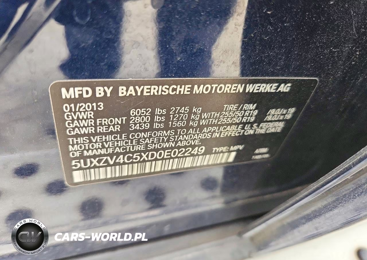 2013 BMW X5 xDrive35I VIN:5UXZV4C5XD0E02249 - 13