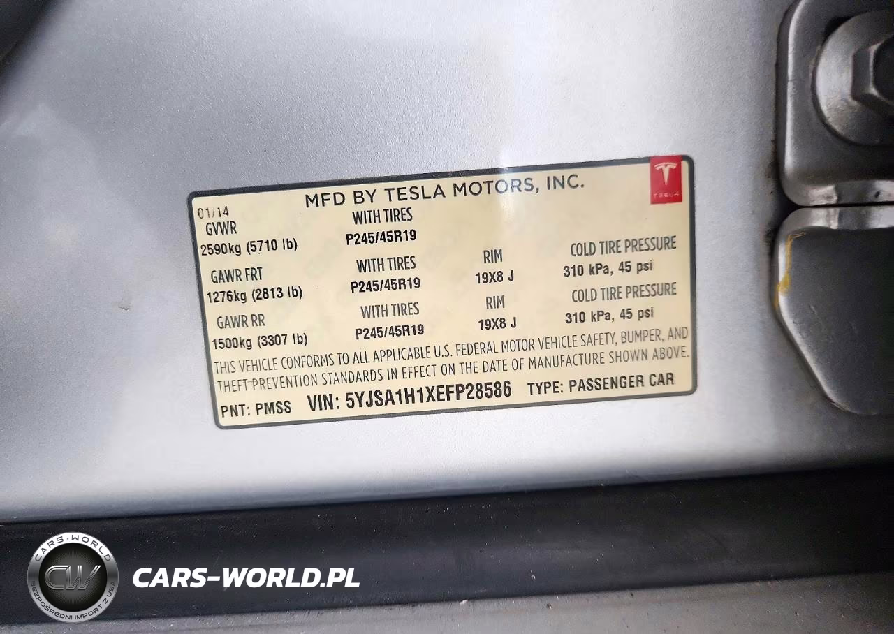 2014 Tesla Model S P85 VIN:5YJSA1H1XEFP28586 - 12
