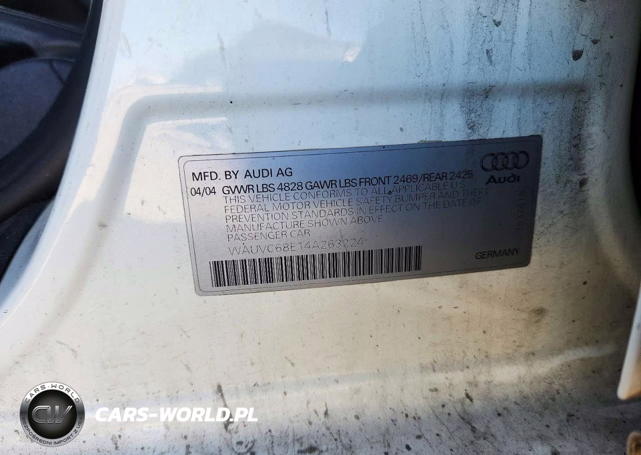 2004 Audi A4 1.8T Avant Quattro VIN:WAUVC68E14A263224 - 12