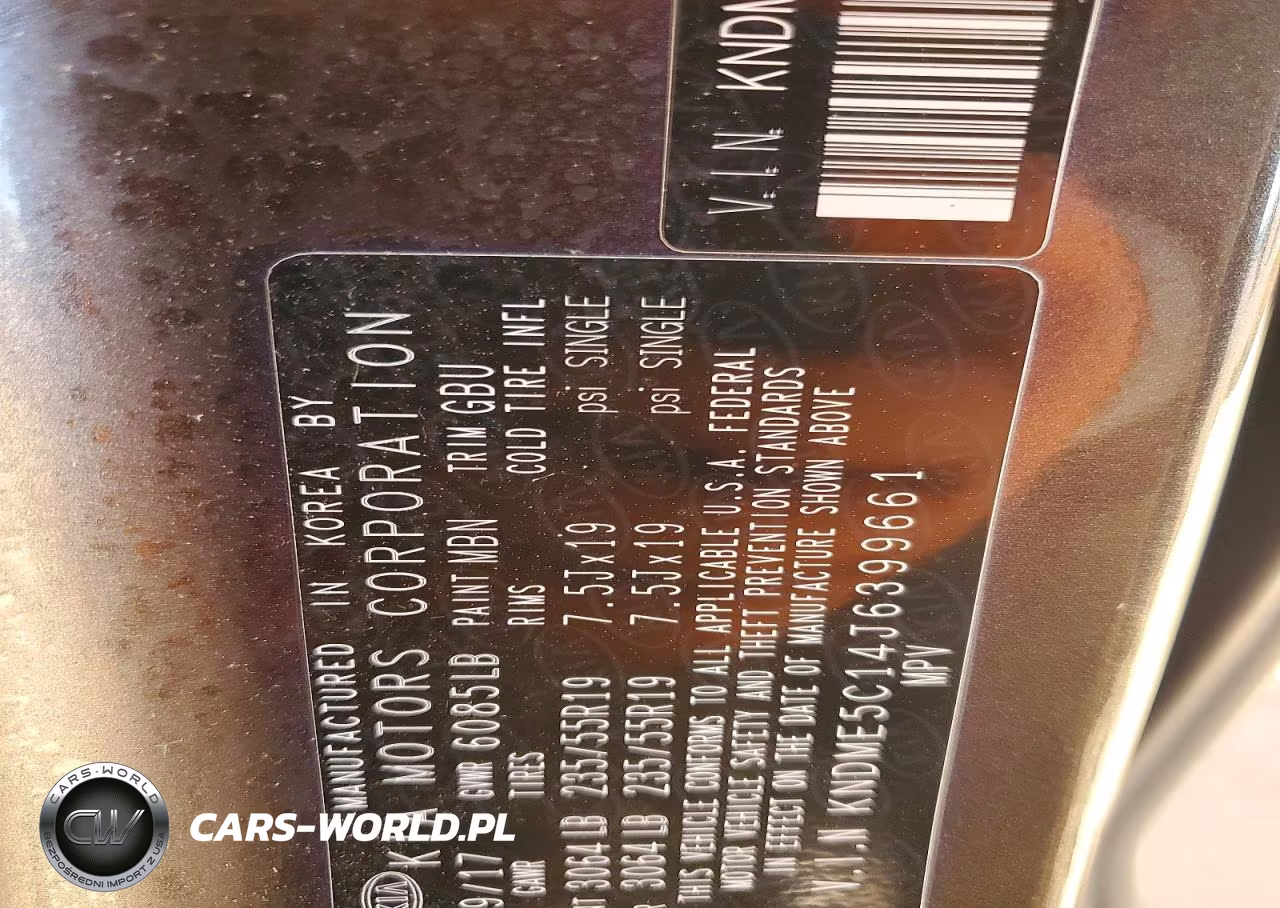 2018 Kia Sedona Sxl VIN:KNDME5C14J6399661 - 13