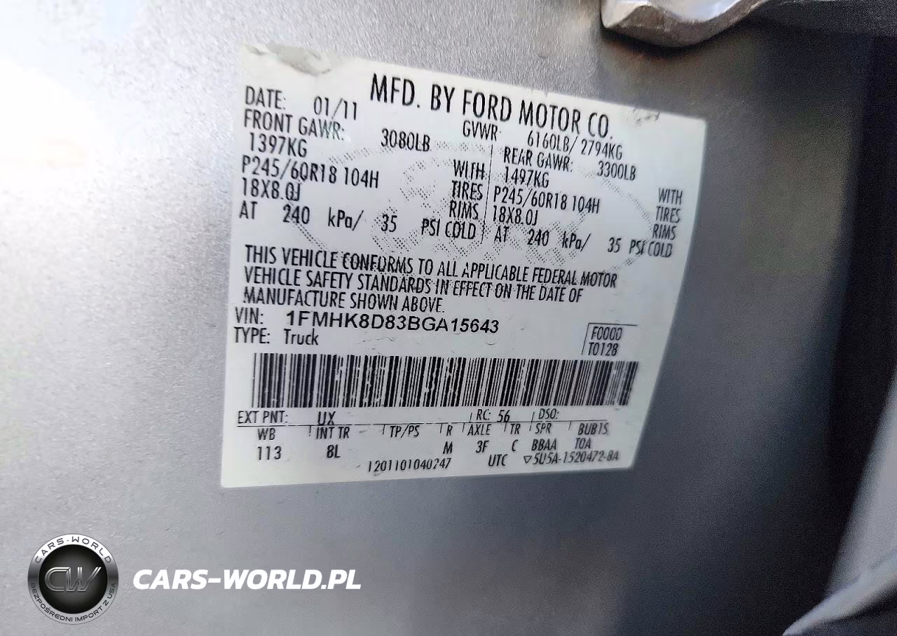 2011 Ford Explorer Xlt VIN:1FMHK8D83BGA15643 - 13