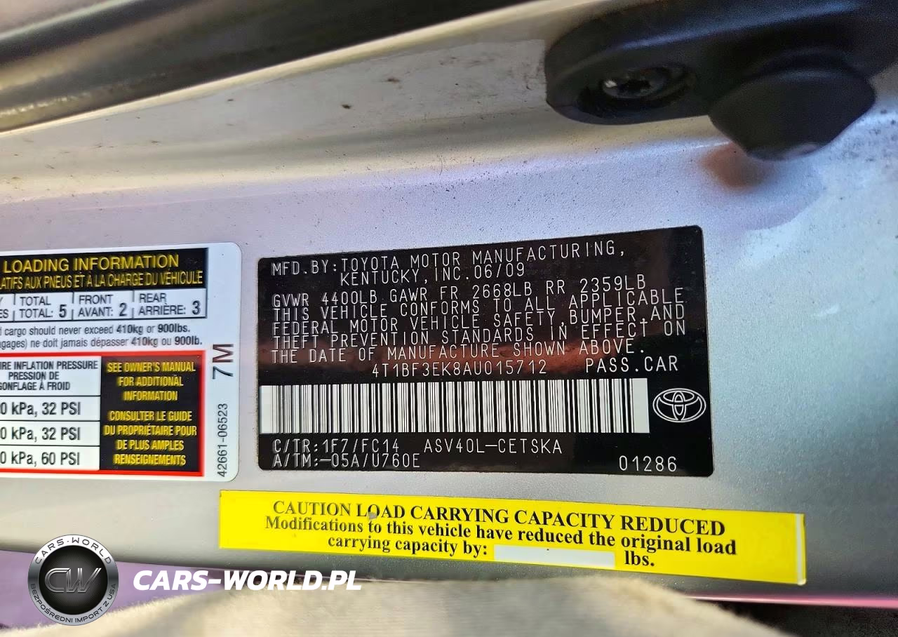 2010 Toyota Camry Se VIN:4T1BF3EK8AU015712 - 12