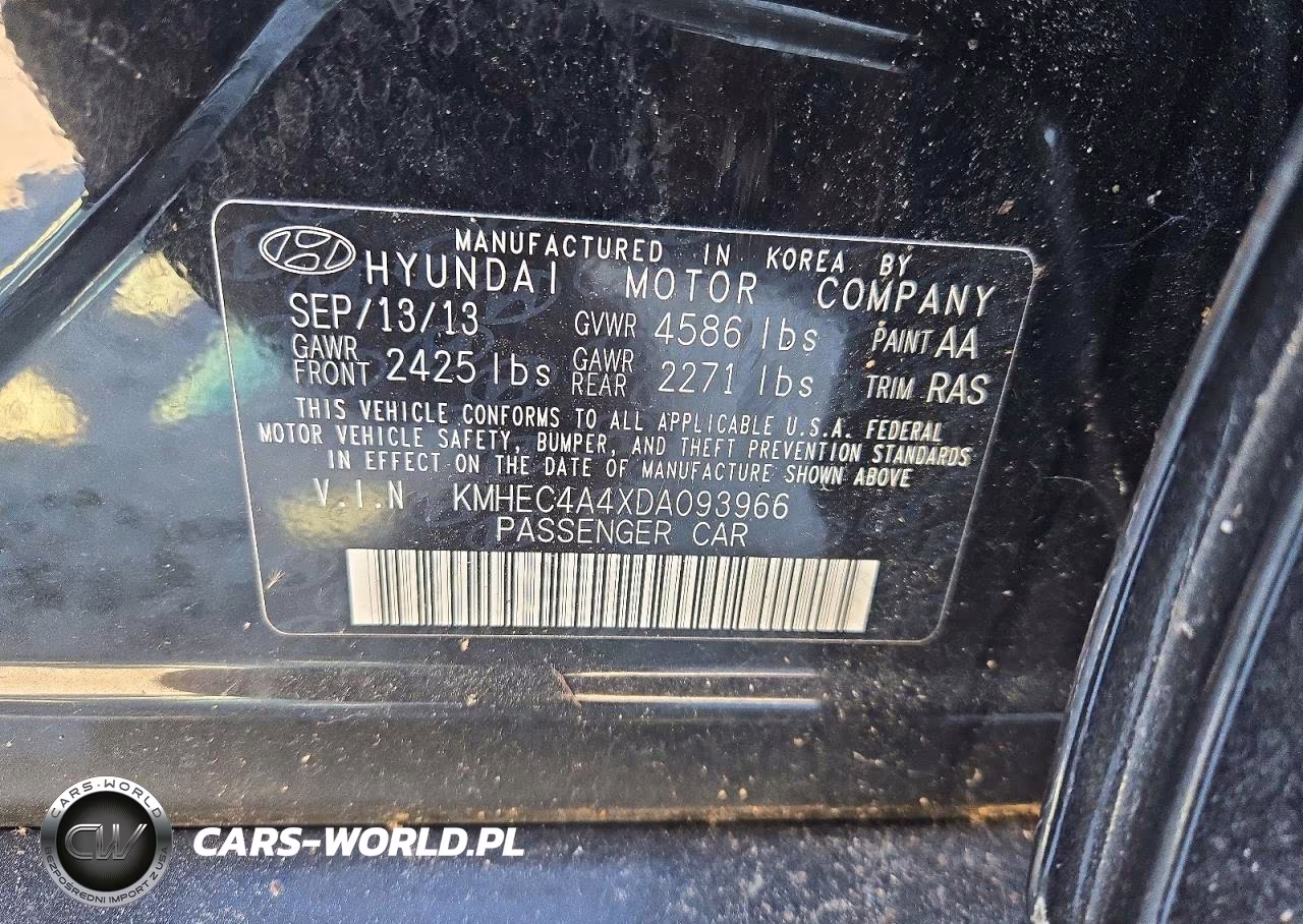 2013 Hyundai Sonata Hybrid VIN:KMHEC4A4XDA093966 - 13