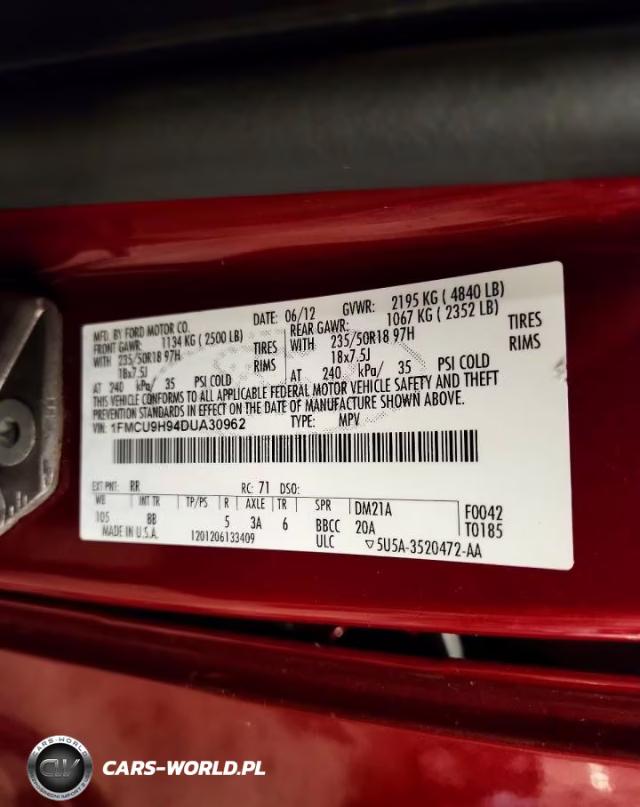 2013 Ford Escape Sel VIN:1FMCU9H94DUA30962 - 13