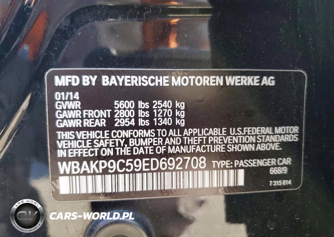 2014 BMW 550 Xi VIN:WBAKP9C59ED692708 - 12