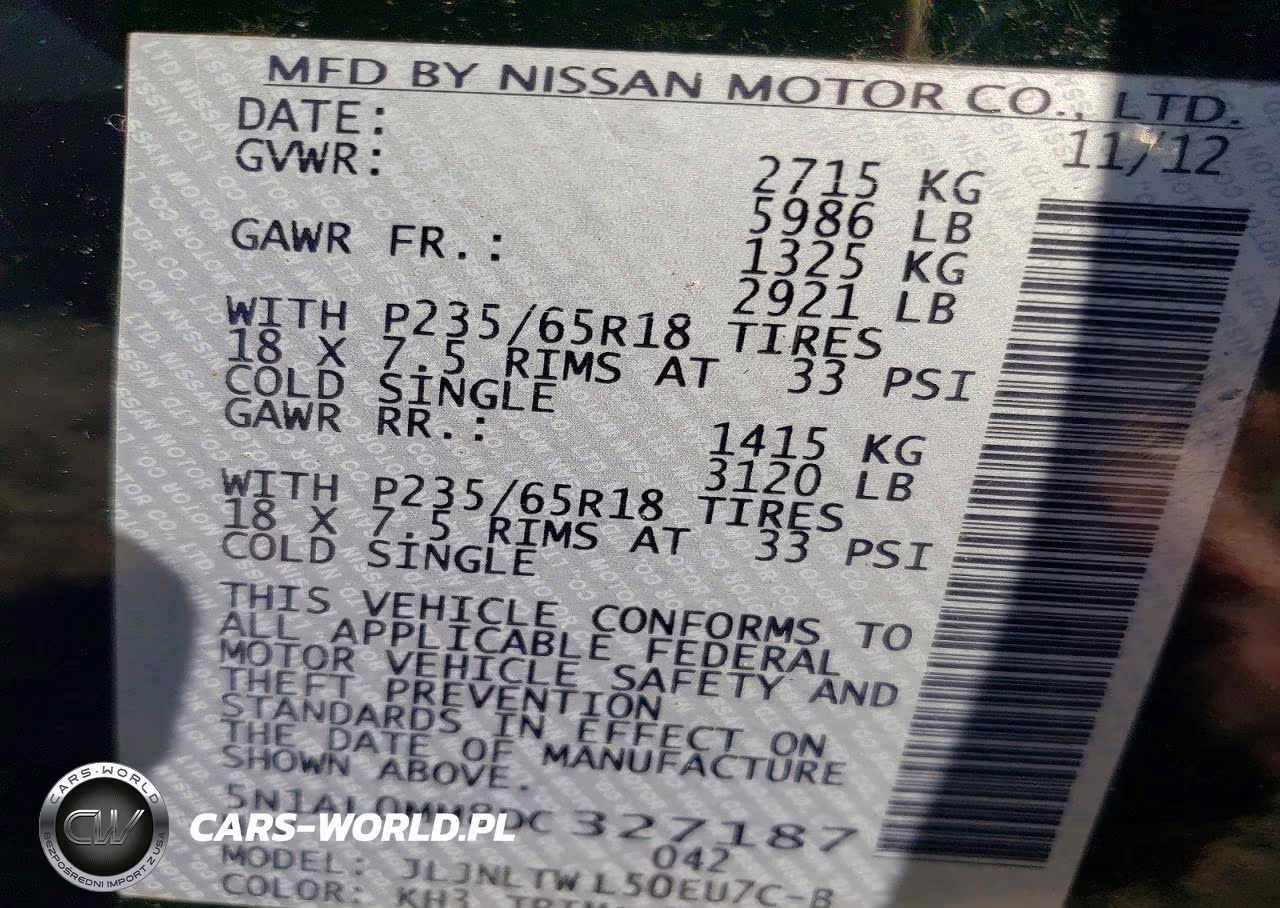 2013 Infiniti Jx35 Base VIN:5N1AL0MM8DC327187 - 13