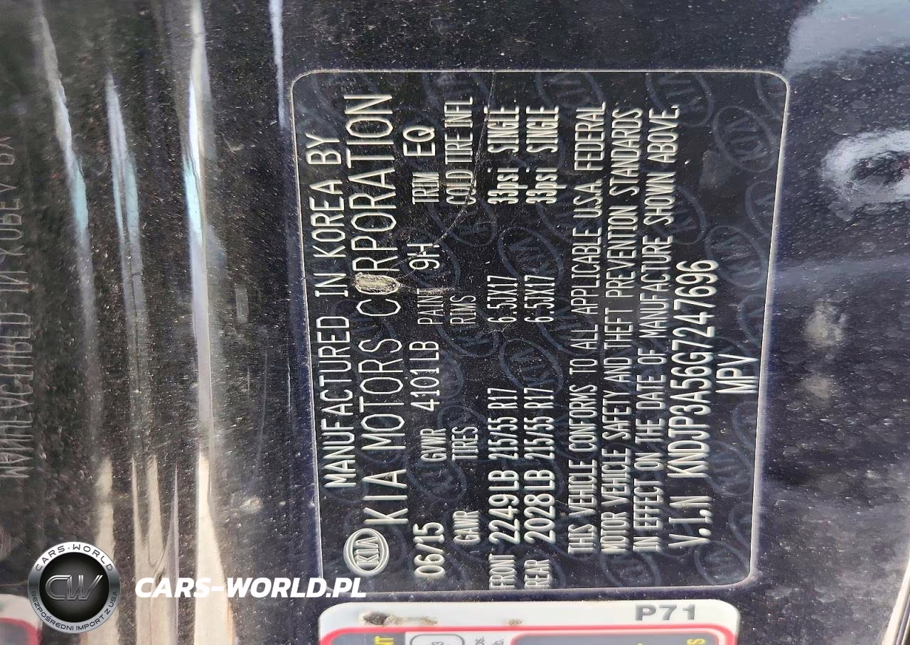 2016 Kia Soul + VIN:KNDJP3A56G7247696 - 13