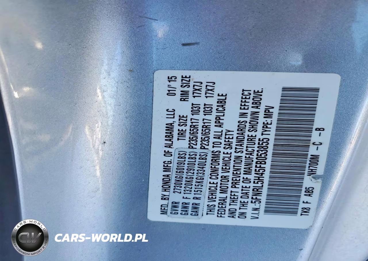 2015 Honda Odyssey Ex VIN:5FNRL5H45FB053855 - 13