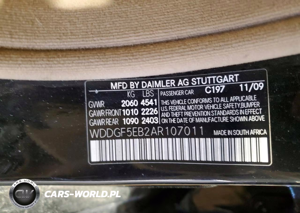 2010 Mercedes-Benz C 300 VIN:WDDGF5EB2AR107011 - 12
