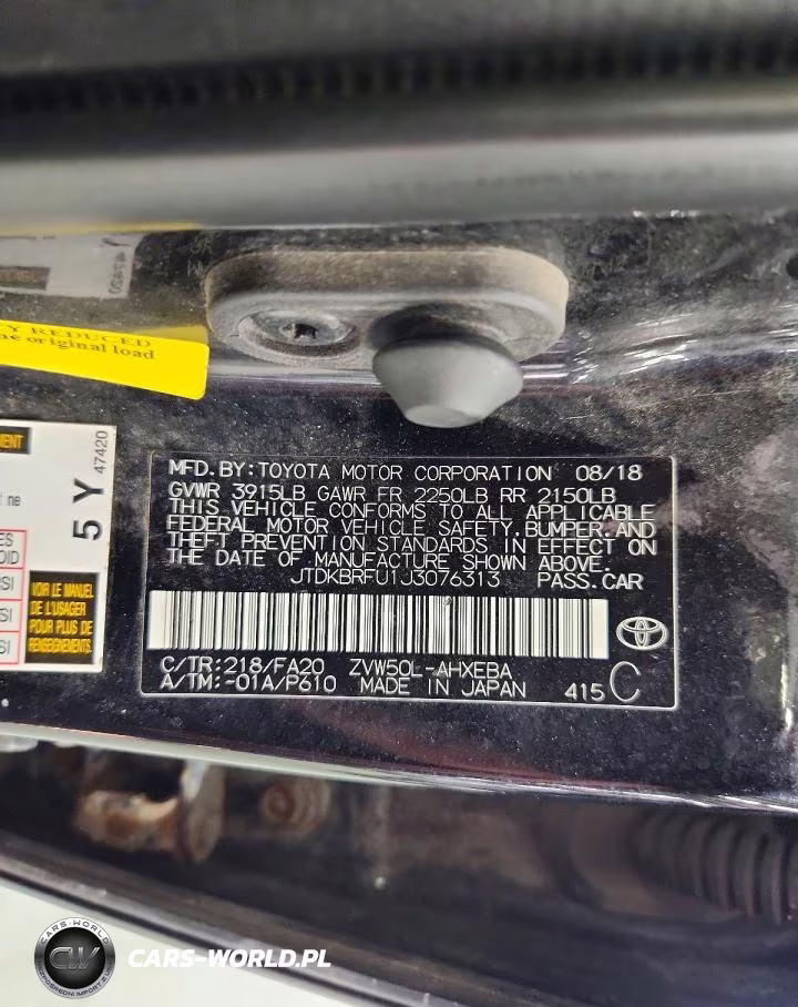 2018 Toyota Prius Two VIN:JTDKBRFU1J3076313 - 12