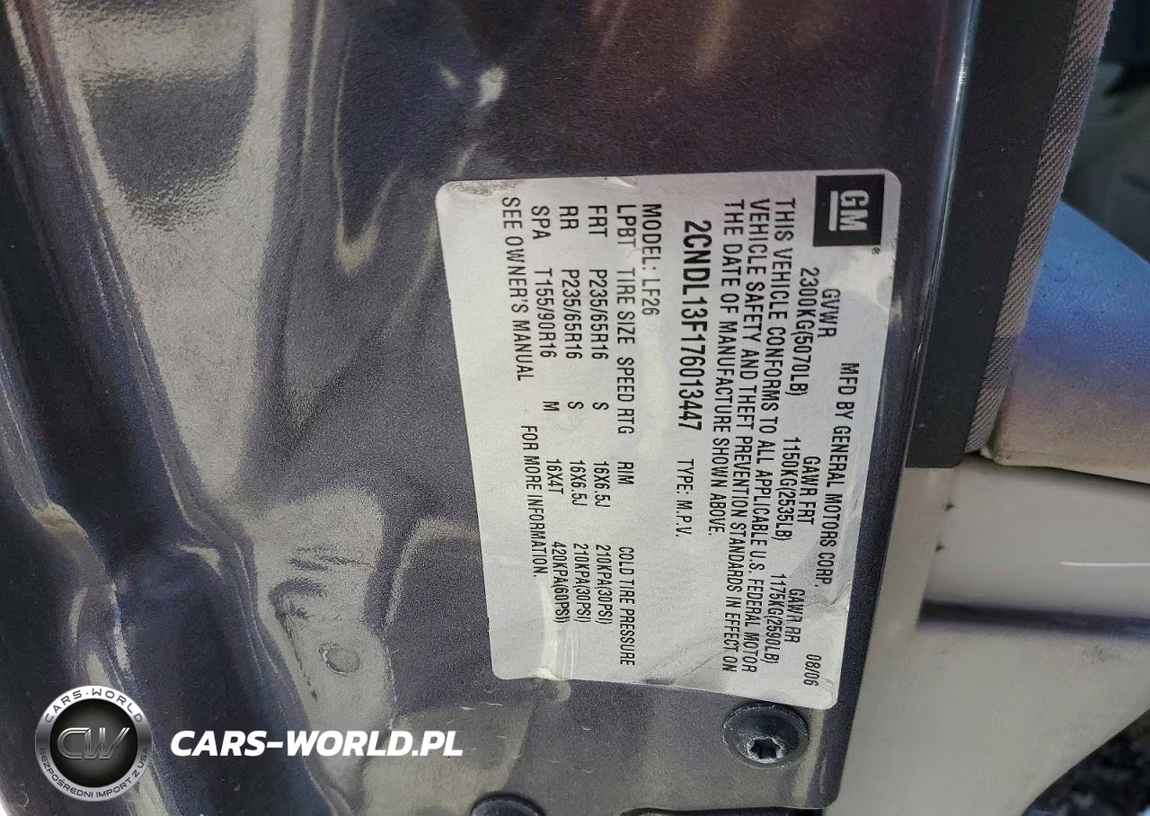 2007 Chevrolet Equinox Ls VIN:2CNDL13F176013447 - 14