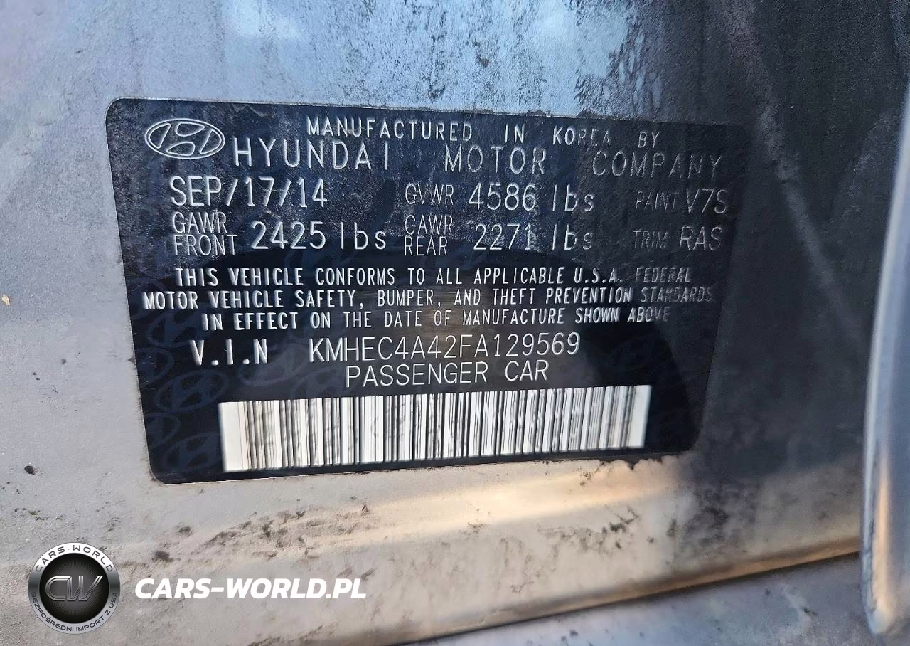 2015 Hyundai Sonata Hybrid Limited VIN:KMHEC4A42FA129569 - 12
