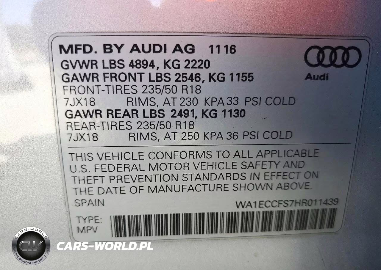 2017 Audi Q3 Premium VIN:WA1ECCFS7HR011439 - 13