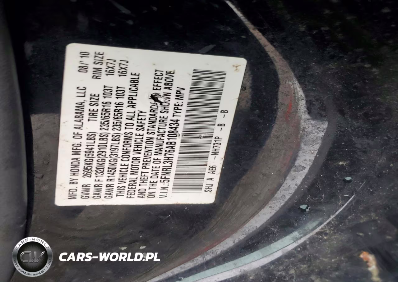 2010 Honda Odyssey Exl VIN:5FNRL3H76AB108434 - 13