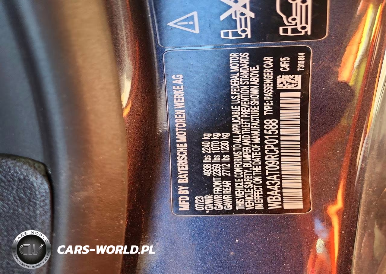 2024 BMW 430Xi VIN:WBA43AT09RCP01588 - 12
