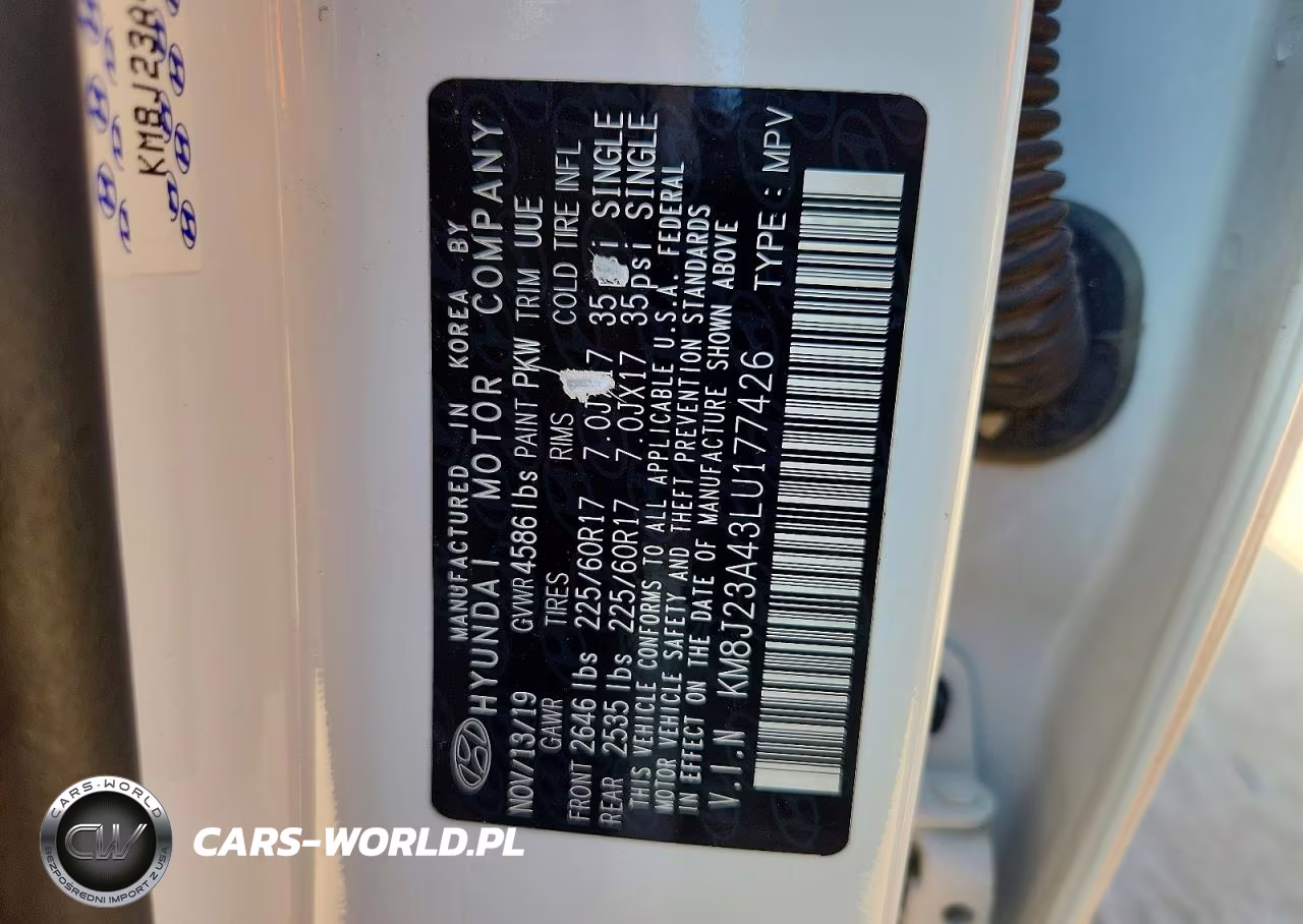 2020 Hyundai Tucson Se VIN:KM8J23A43LU177426 - 13