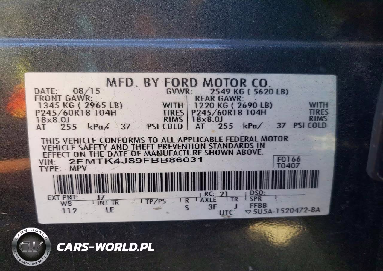 2015 Ford Edge Sel VIN:2FMTK4J89FBB86031 - 13