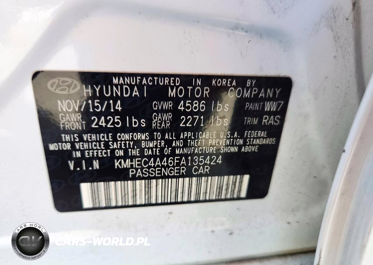 2015 Hyundai Sonata Hybrid Limited VIN:KMHEC4A46FA135424 - 12