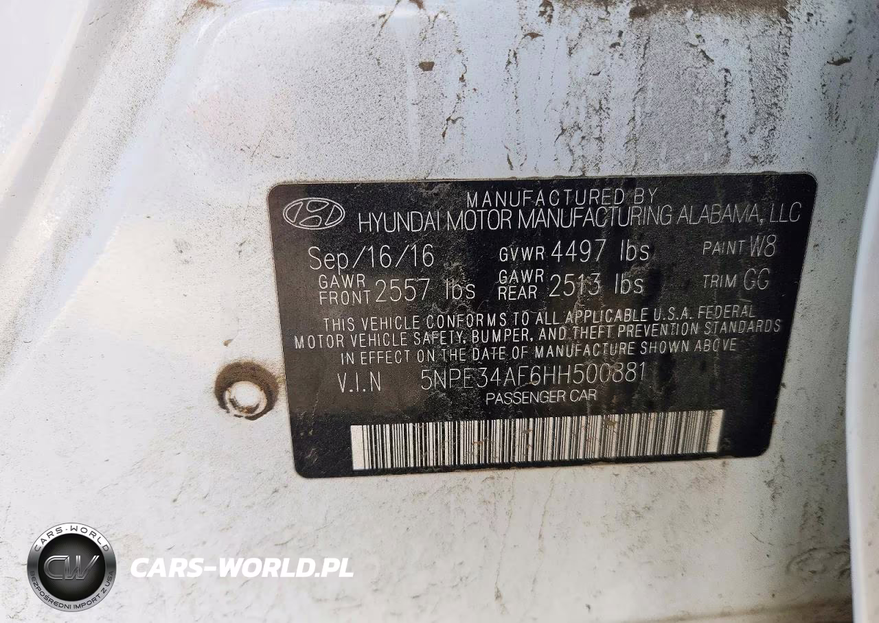 2017 Hyundai Sonata Sport VIN:5NPE34AF6HH500881 - 12
