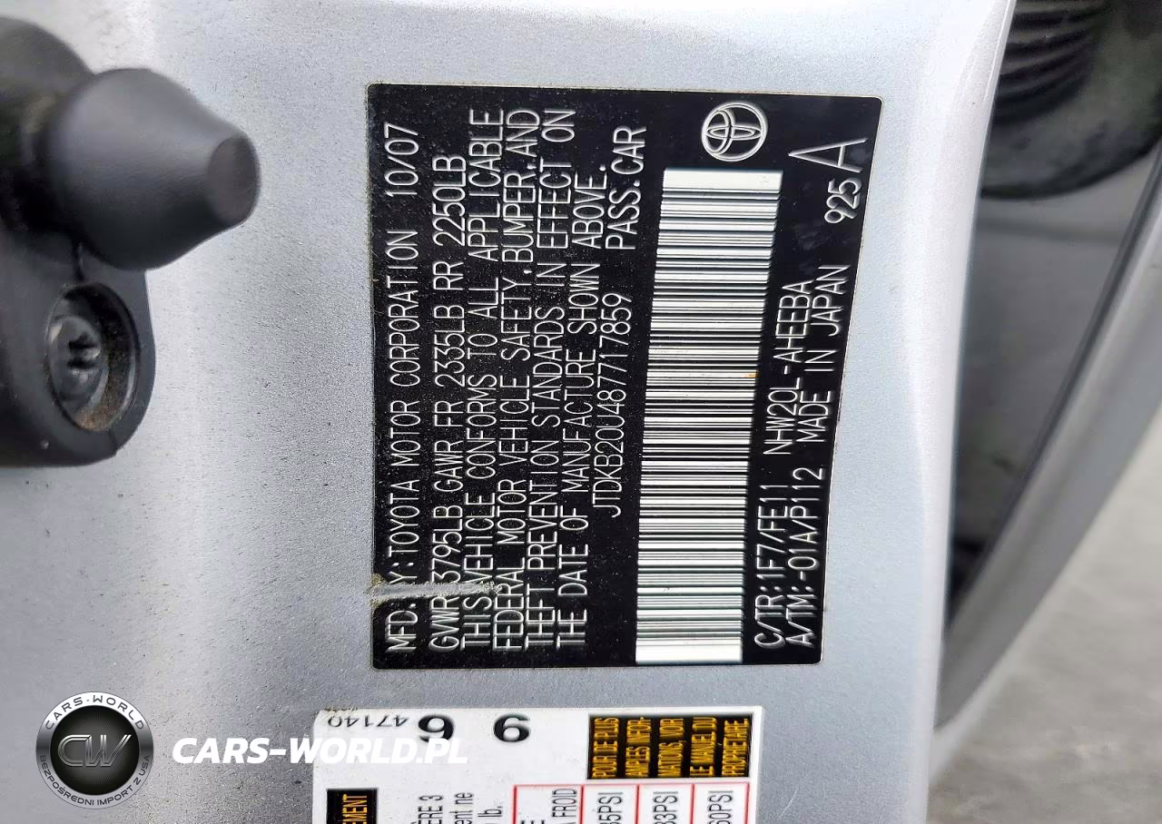2008 Toyota Prius Touring VIN:JTDKB20U487717859 - 12