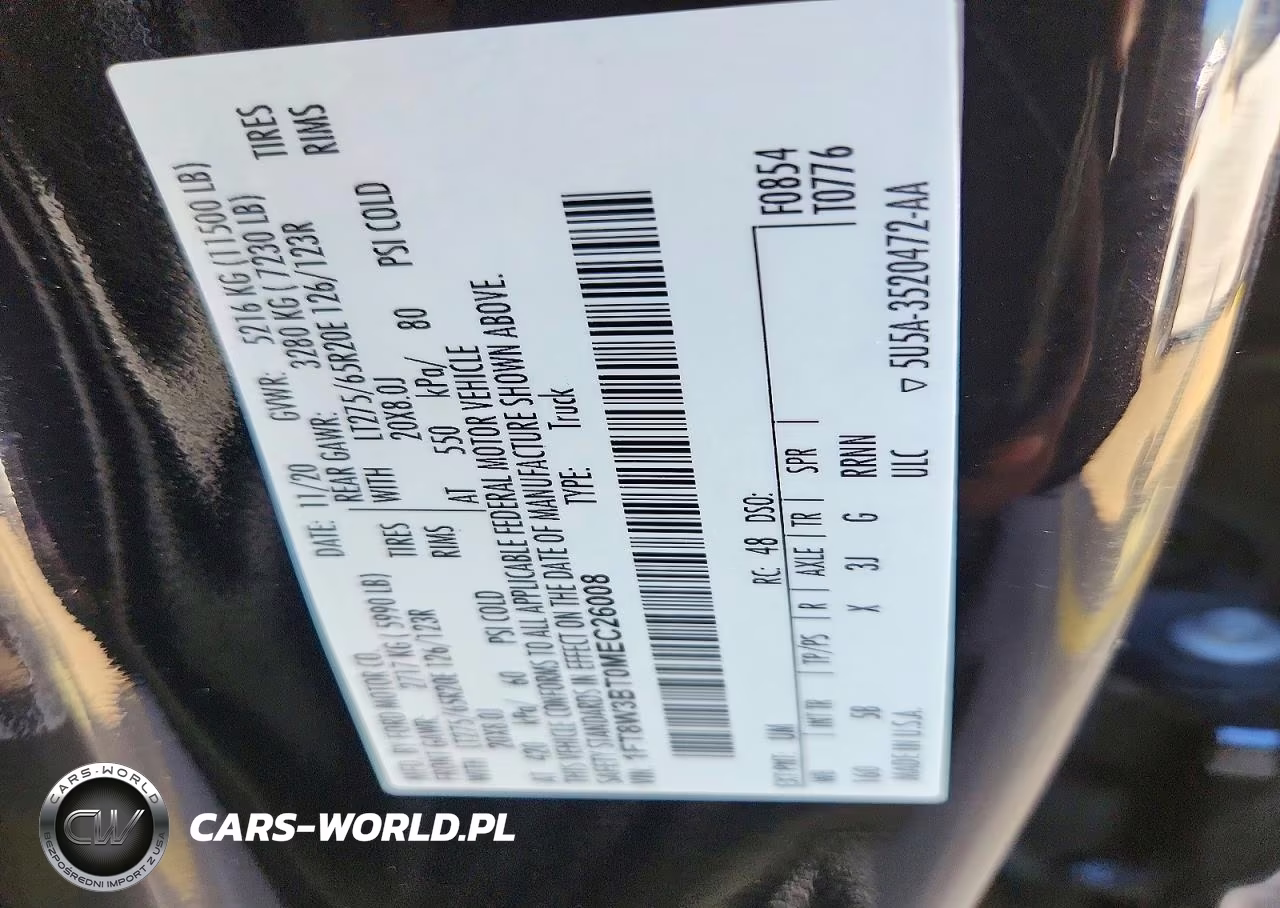 2021 Ford F350 Super Duty VIN:1FT8W3BT0MEC26008 - 12