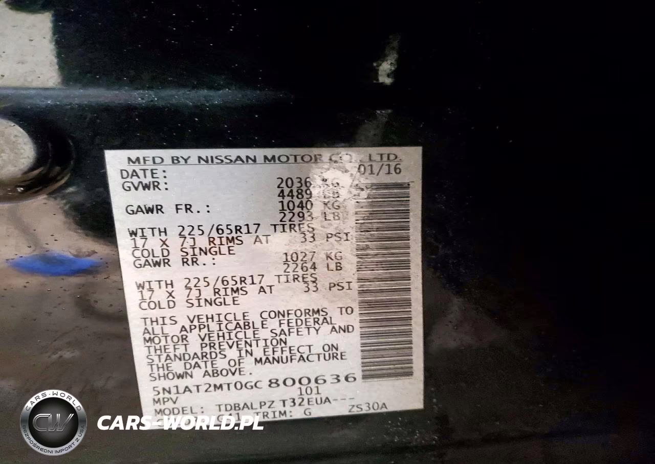 2016 Nissan Rogue S VIN:5N1AT2MT0GC800636 - 14