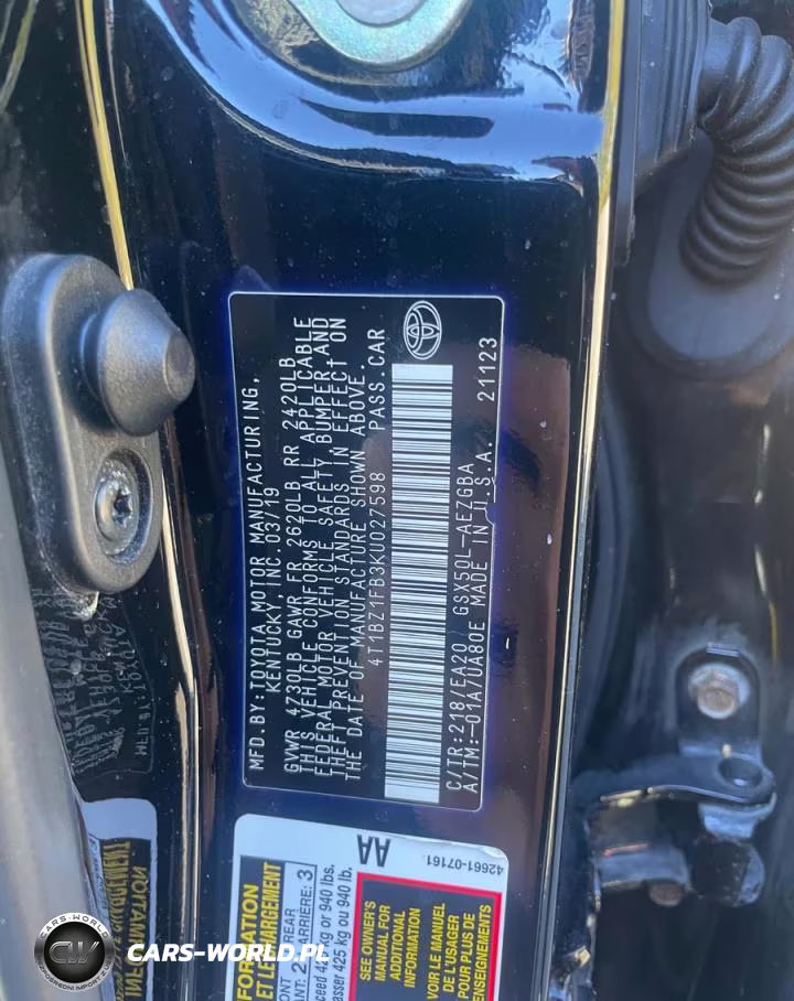 2019 Toyota Avalon Xle VIN:4T1BZ1FB3KU027598 - 10