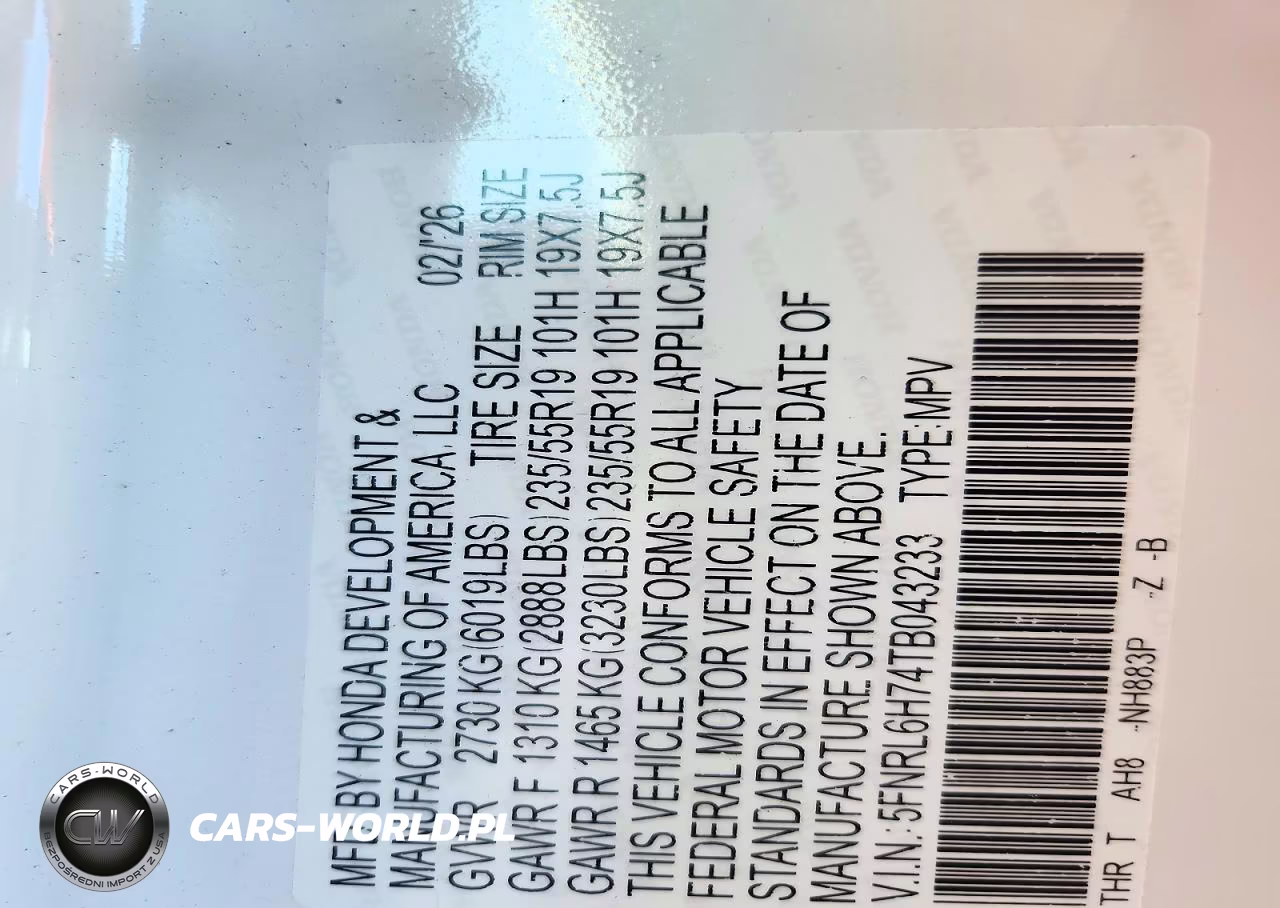 2026 Honda Odyssey Sport-L VIN:5FNRL6H74TB043233 - 13
