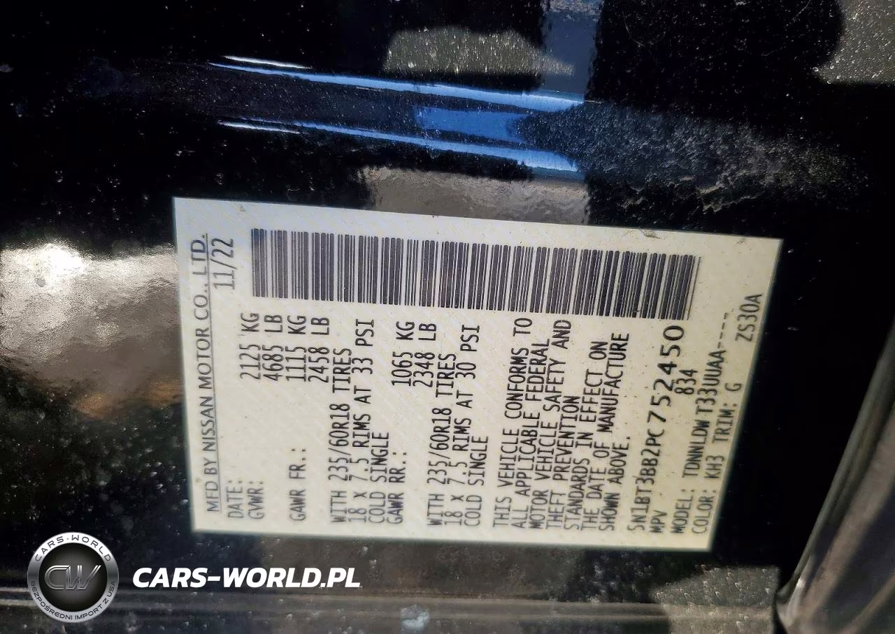 2023 Nissan Rogue Sv VIN:5N1BT3BB2PC752450 - 12
