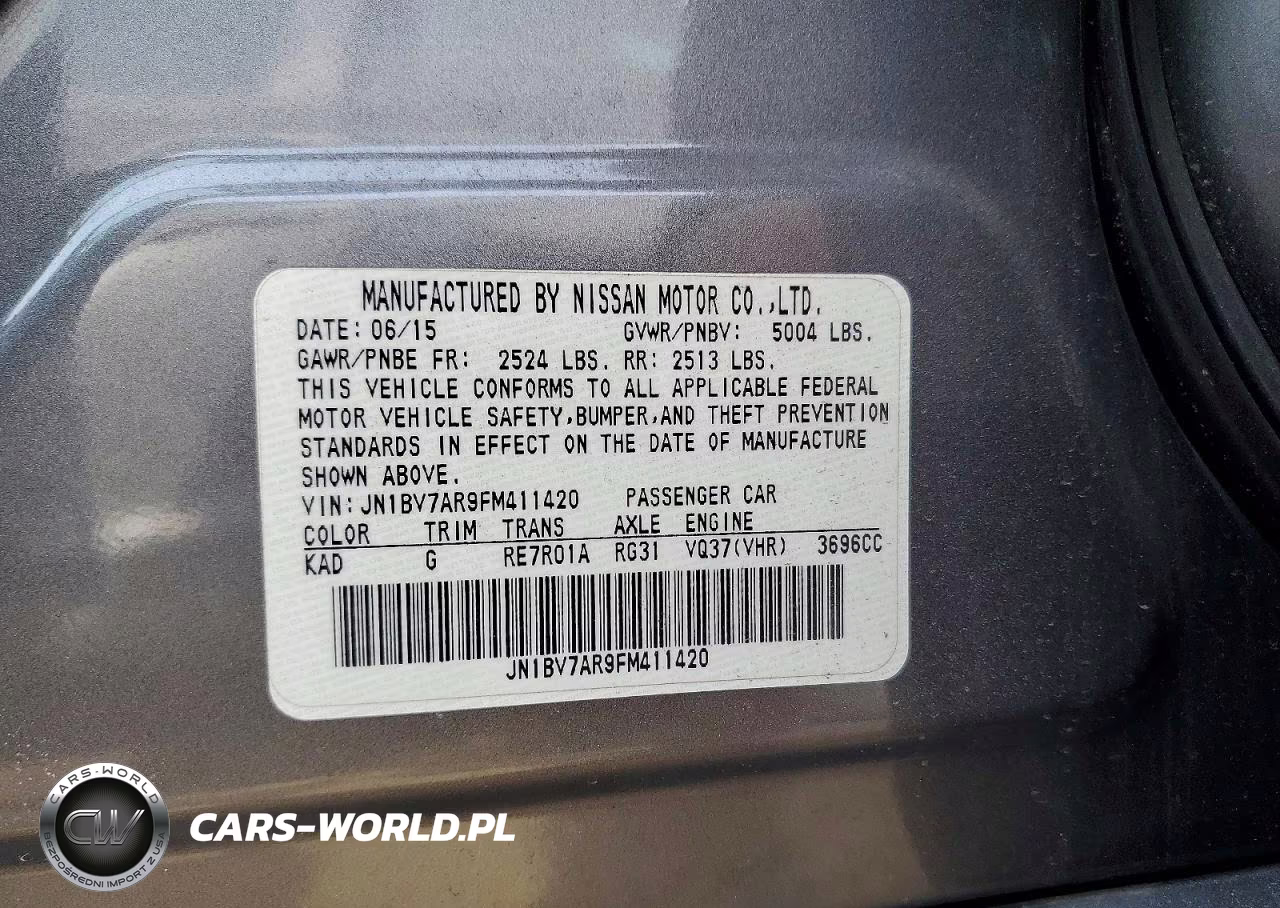 2015 Infiniti Q50 Sport VIN:JN1BV7AR9FM411420 - 12