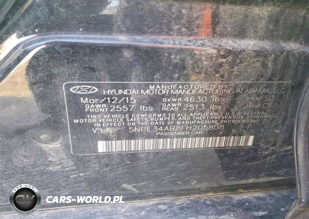 2015 Hyundai Sonata Sport VIN:5NPE34AB8FH205808 - 13