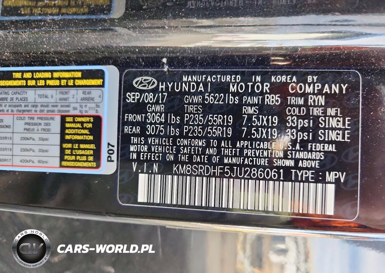 2018 Hyundai Santa Fe Limited Ultimate VIN:KM8SRDHF5JU286061 - 13