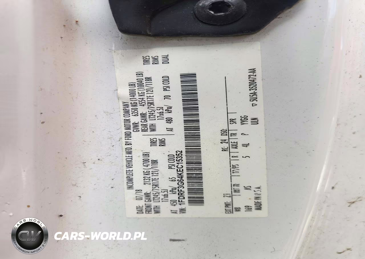 2019 Ford F350 Super Duty VIN:1FDRF3G64KEC15352 - 11