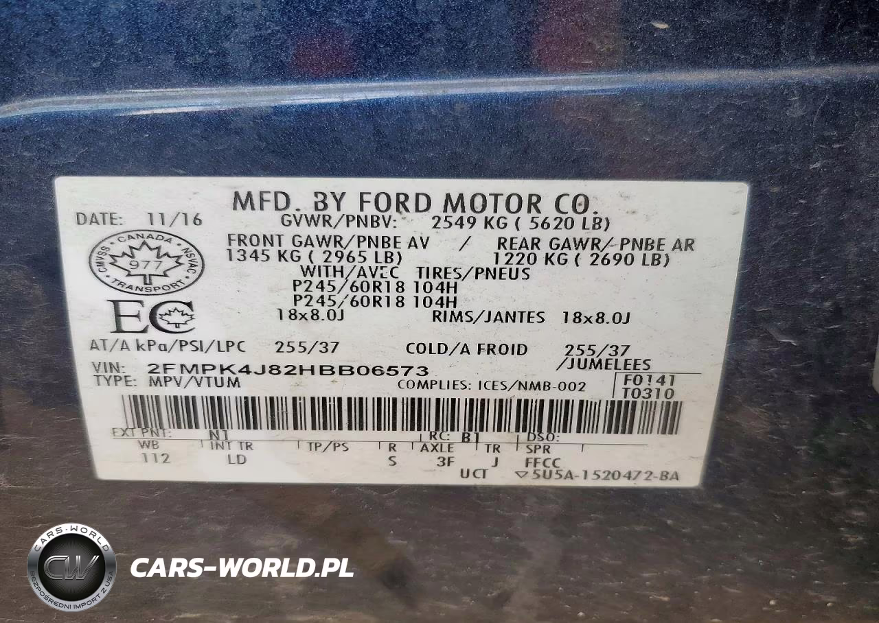2017 Ford Edge Sel VIN:2FMPK4J82HBB06573 - 13