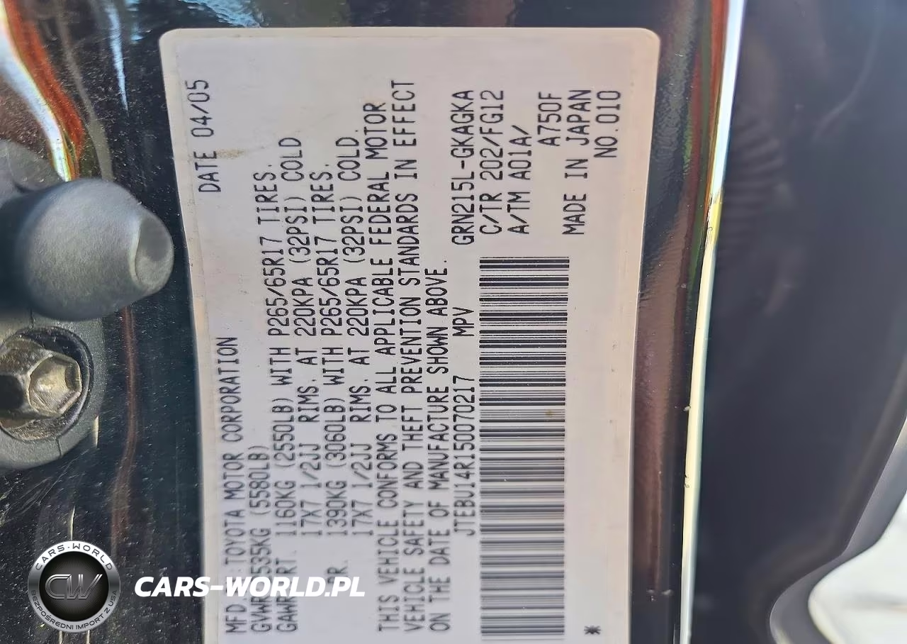 2005 Toyota 4Runner Sr5 VIN:JTEBU14R150070217 - 13