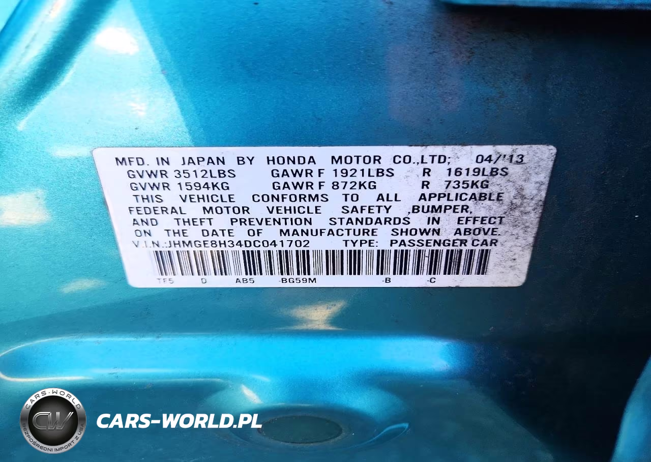 2013 Honda Fit VIN:JHMGE8H34DC041702 - 12