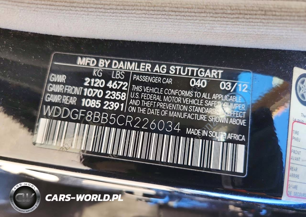2012 Mercedes-Benz C 300 4Matic VIN:WDDGF8BB5CR226034 - 12