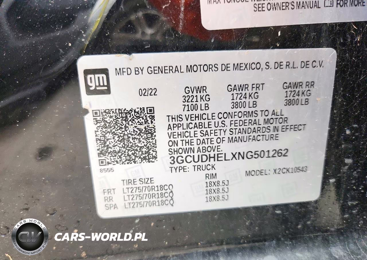 2022 Chevrolet Silverado K1500 Zr2 VIN:3GCUDHELXNG501262 - 12