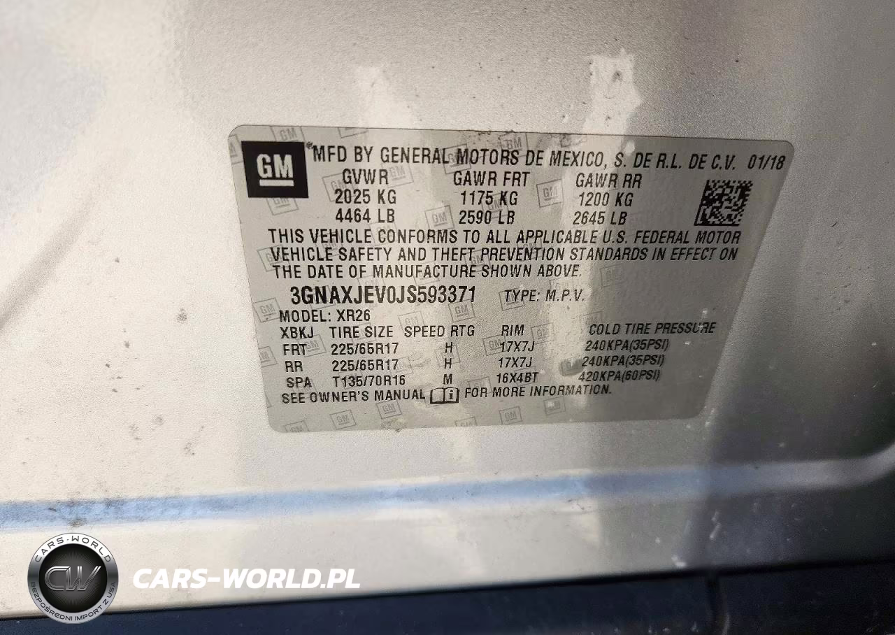 2018 Chevrolet Equinox Lt VIN:3GNAXJEV0JS593371 - 13