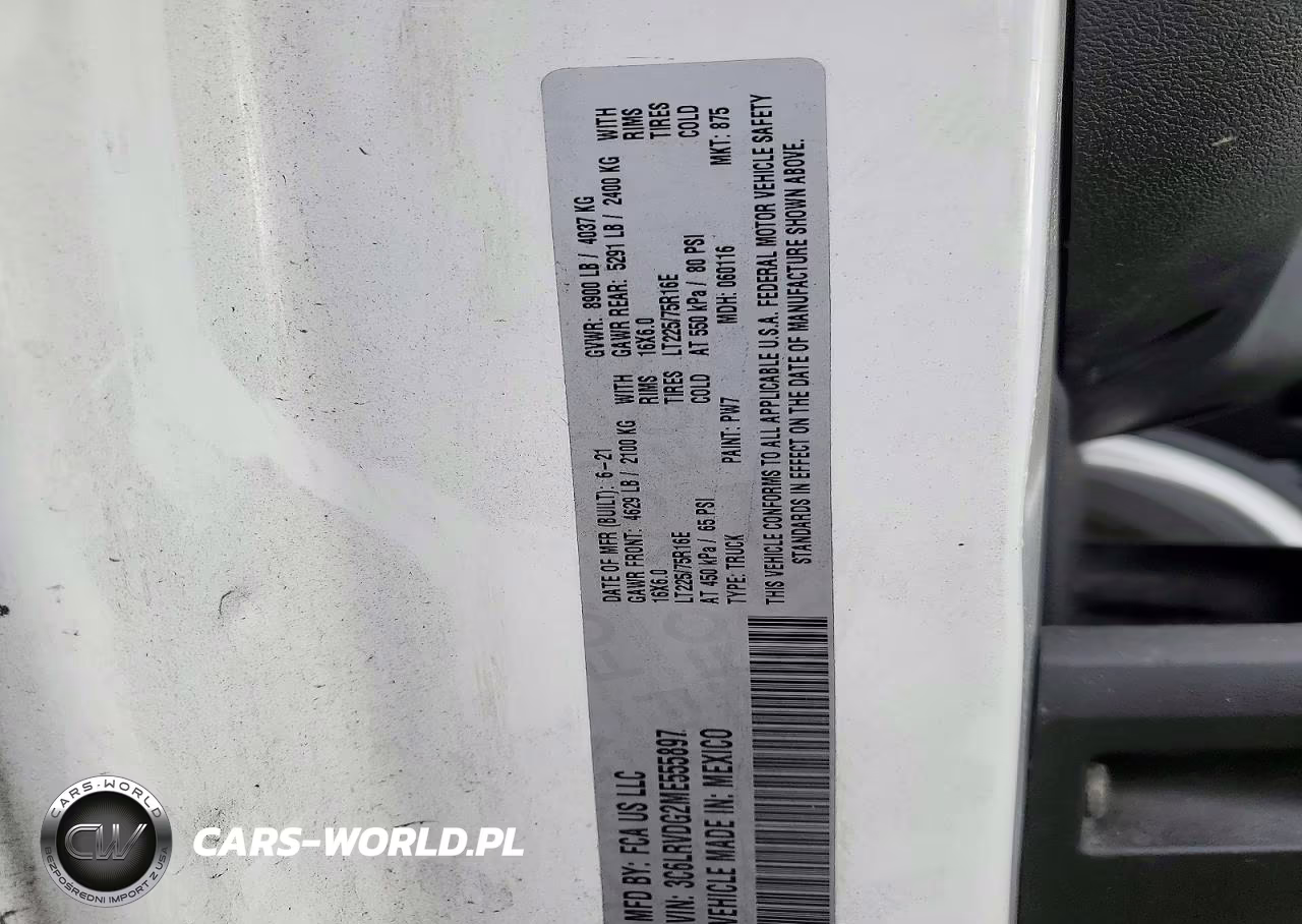 2021 Ram Promaster 2500 2500 High VIN:3C6LRVDG2ME555897 - 13