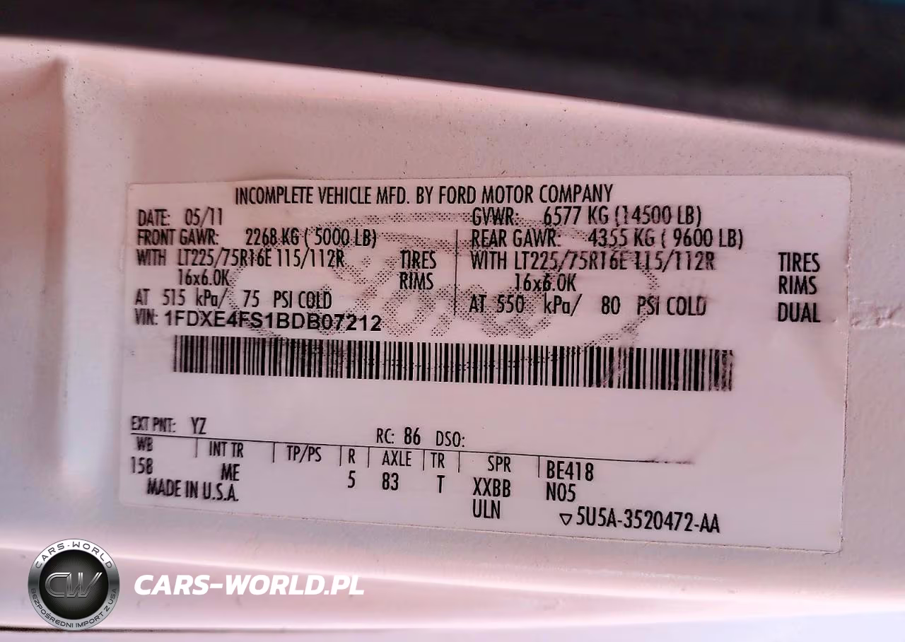 2011 Ford Econoline VIN:1FDXE4FS1BDB07212 - 12