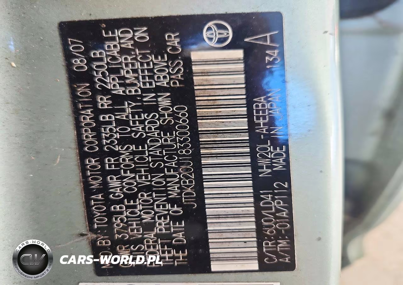 2008 Toyota Prius Base VIN:JTDKB20U183300660 - 12