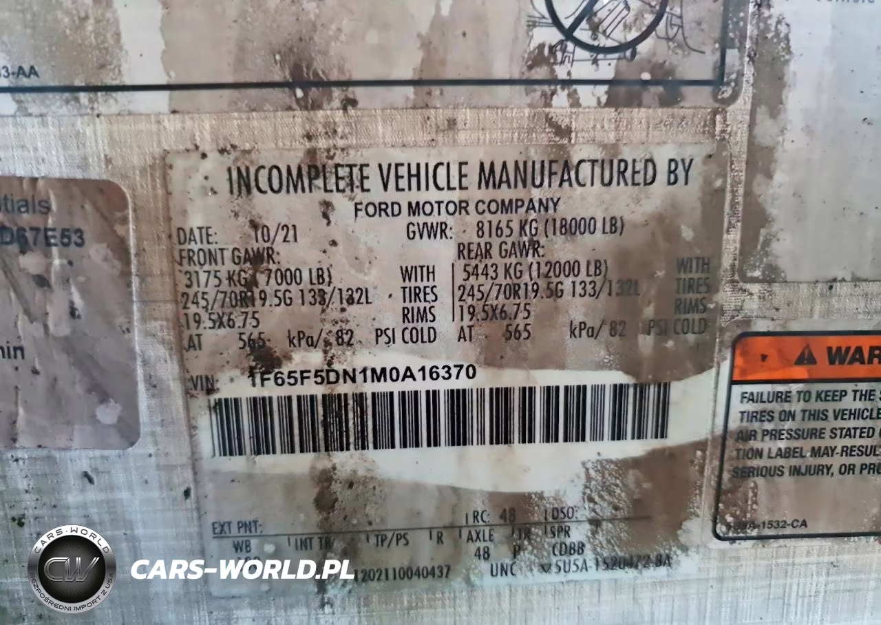 2021 Ford Windsport Recreational Vehicle VIN:1F65F5DN1M0A16370 - 10