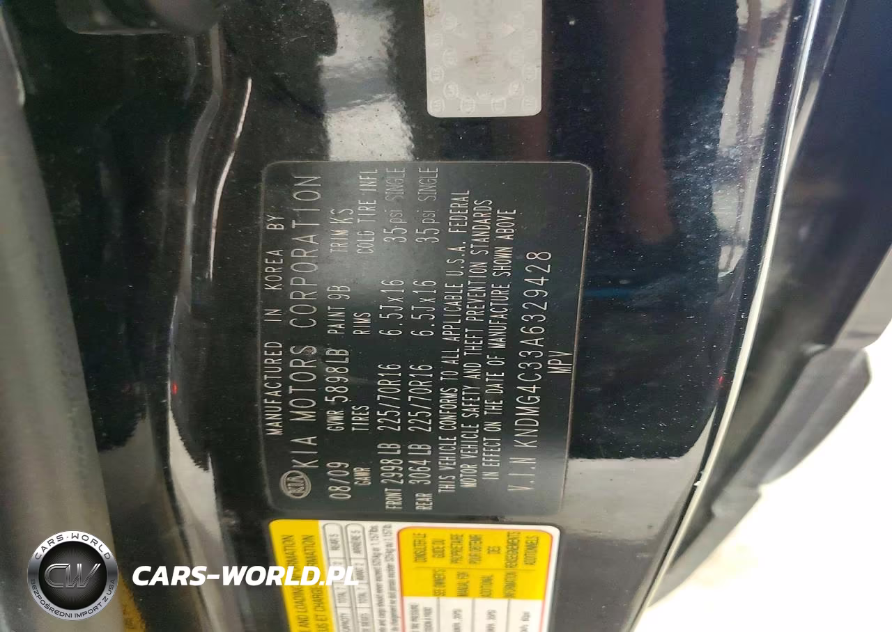 2010 Kia Sedona Lx VIN:KNDMG4C33A6329428 - 13