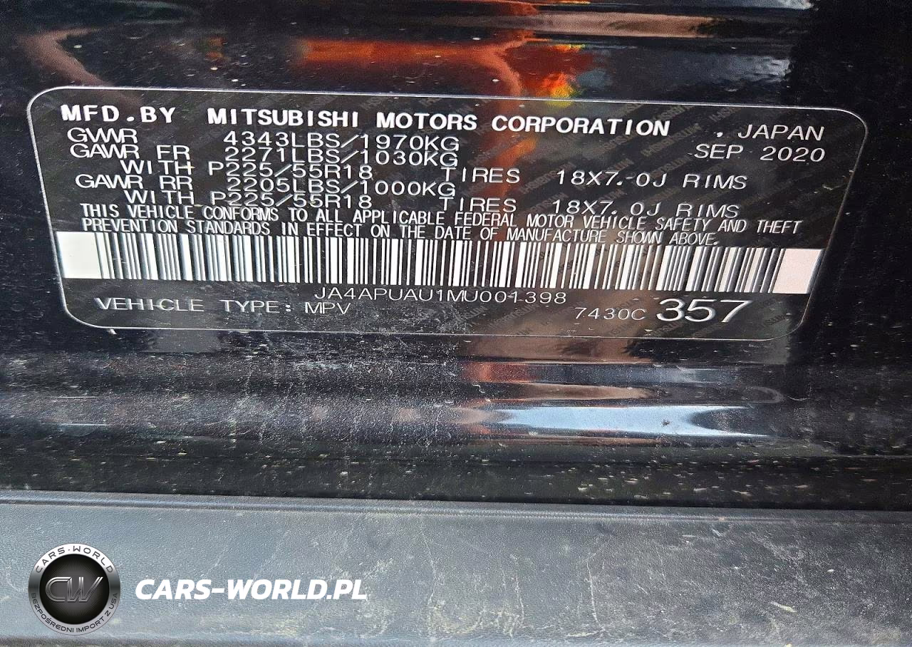 2021 Mitsubishi Outlander Sport Es VIN:JA4APUAU1MU001398 - 14